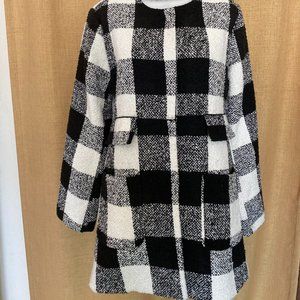 Luii  Black an White Plaid  Trench